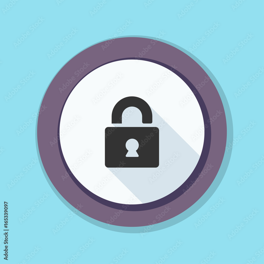 Lock Safety button illustration Lock Safety button illustration
