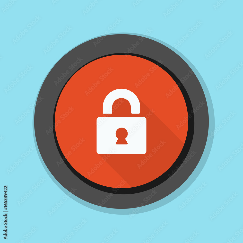 Lock Safety button illustration Lock Safety button illustration