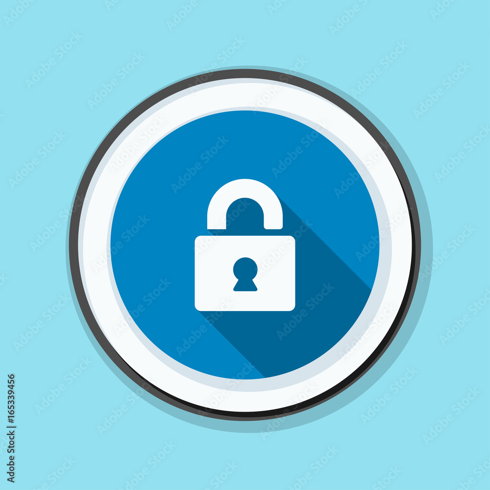Lock Safety button illustration Lock Safety button illustration