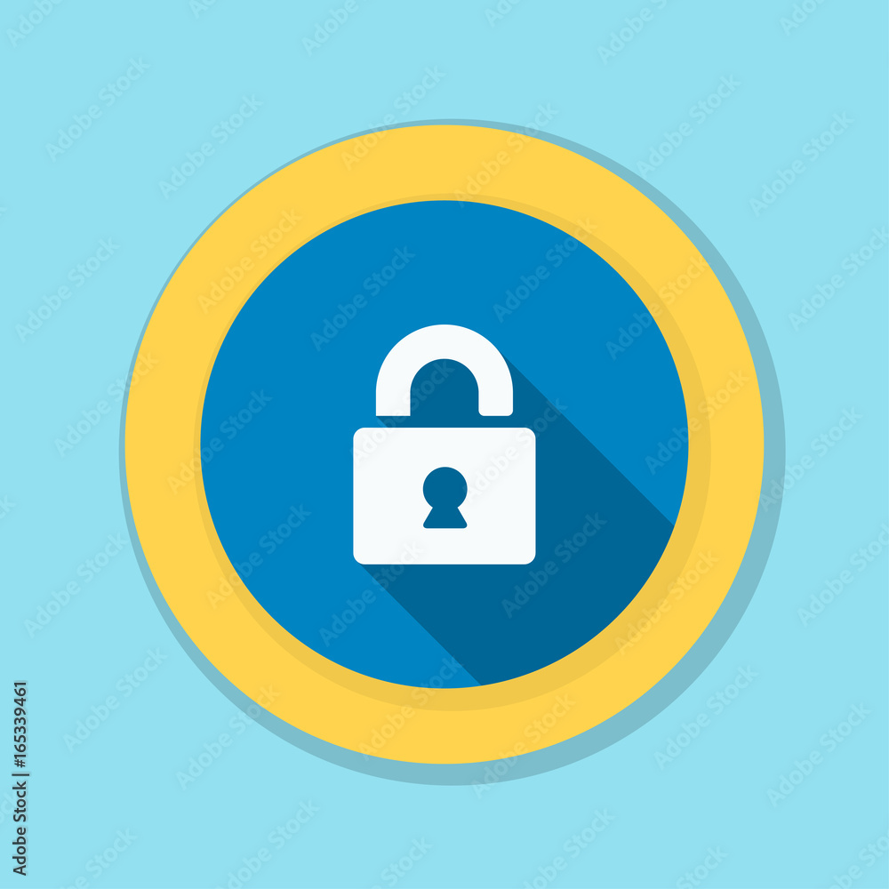 Lock Safety button illustration Lock Safety button illustration