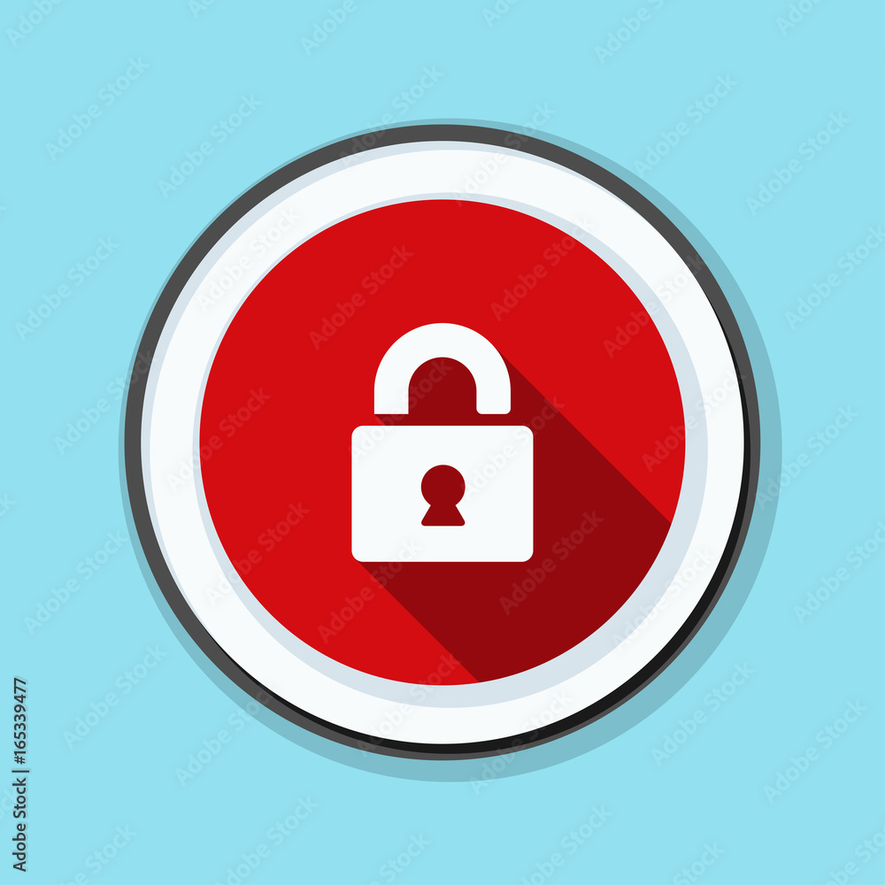 Lock Safety button illustration Lock Safety button illustration