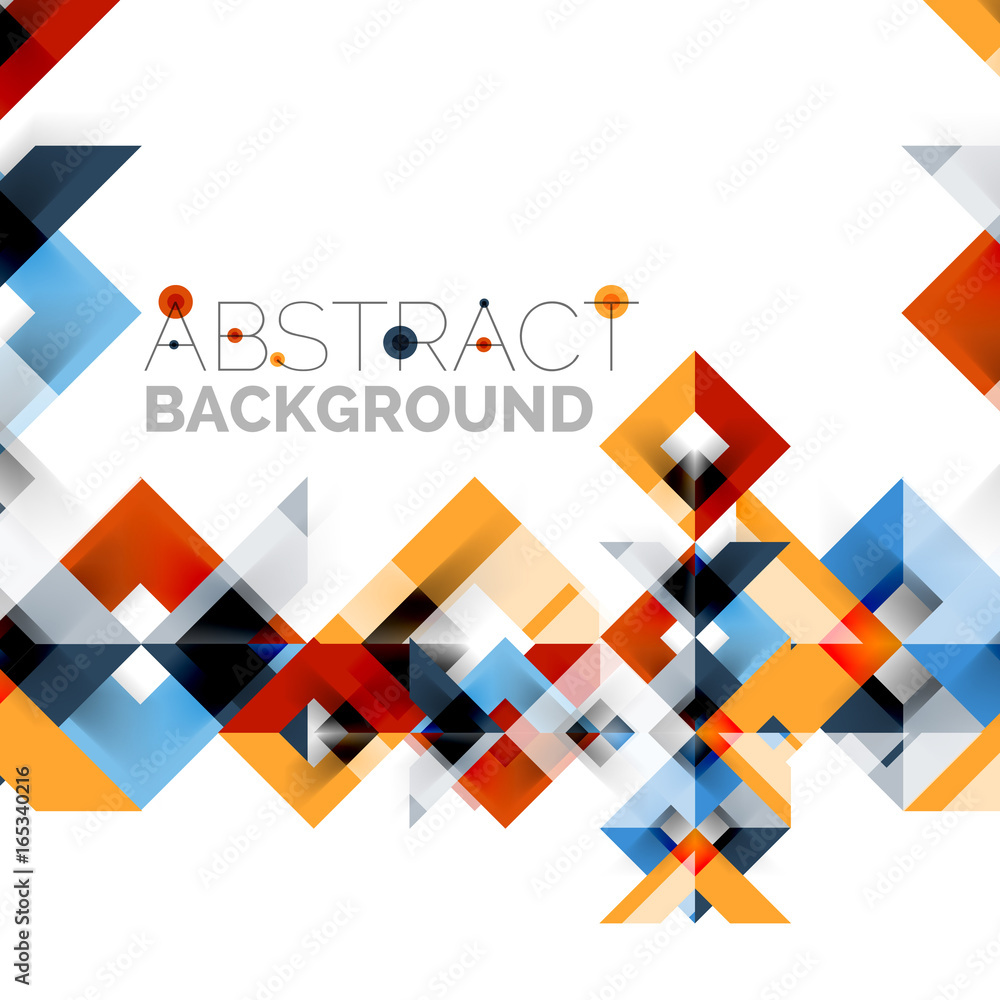Modern square geometric pattern design on white Modern square geometric pattern design on white