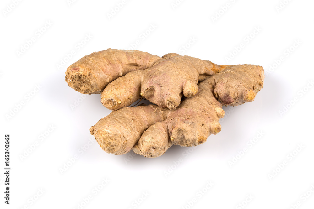 fresh ginger on white background fresh ginger on white background