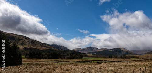 clouds over mountains
