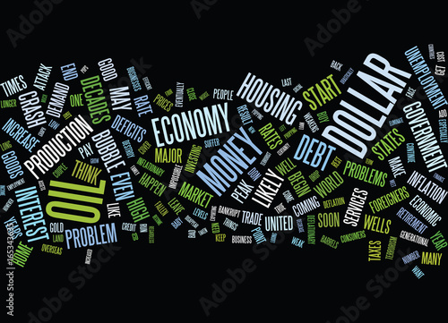 FIVE REASONS THE ECONOMY WILL CRASH AND WILL STAY CRASHED Text Background Word Cloud Concept