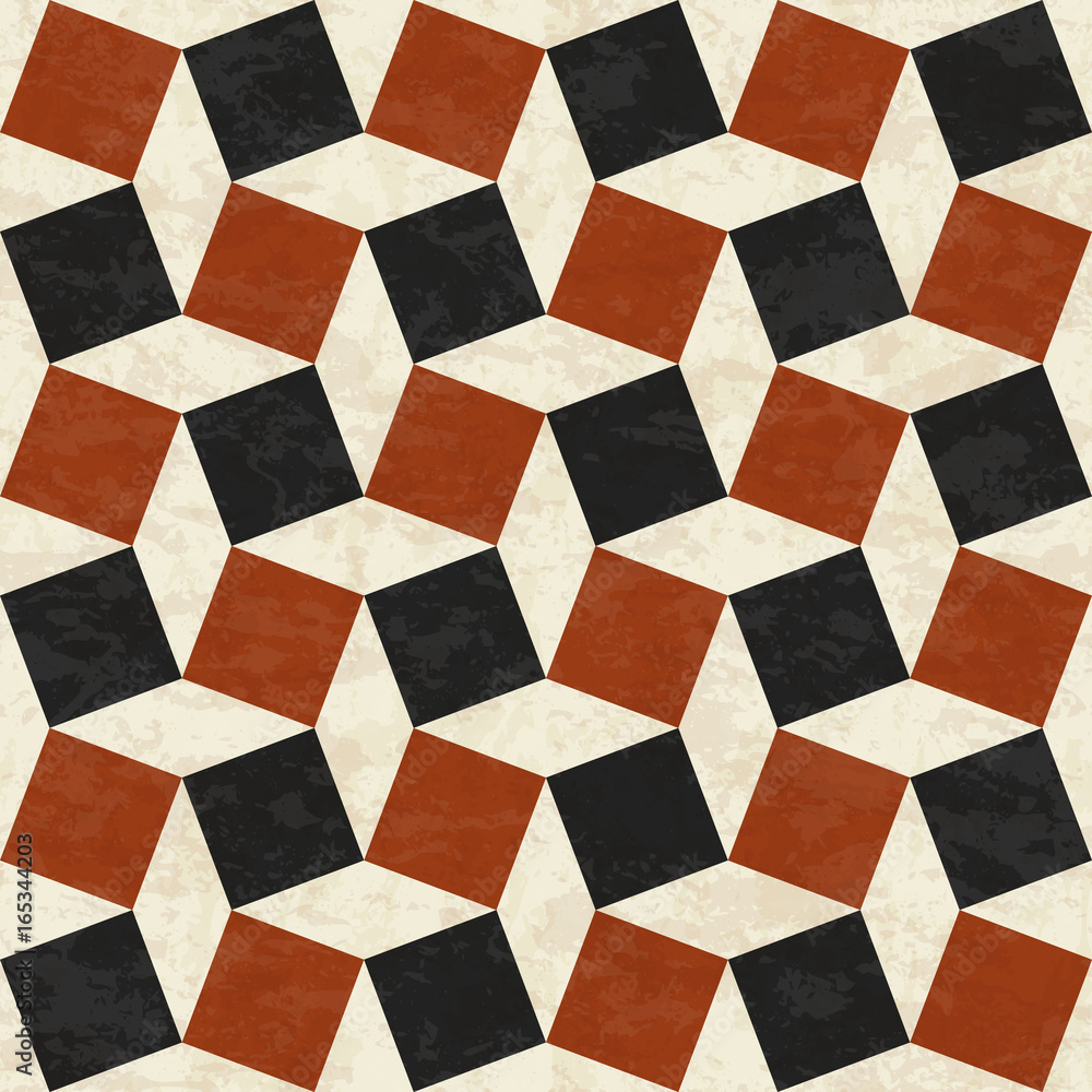 Ancient geometric mosaic pattern, abstract marbled tiles, textured seamless vector illustration Ancient geometric mosaic pattern, abstract marbled tiles, textured seamless vector illustration
