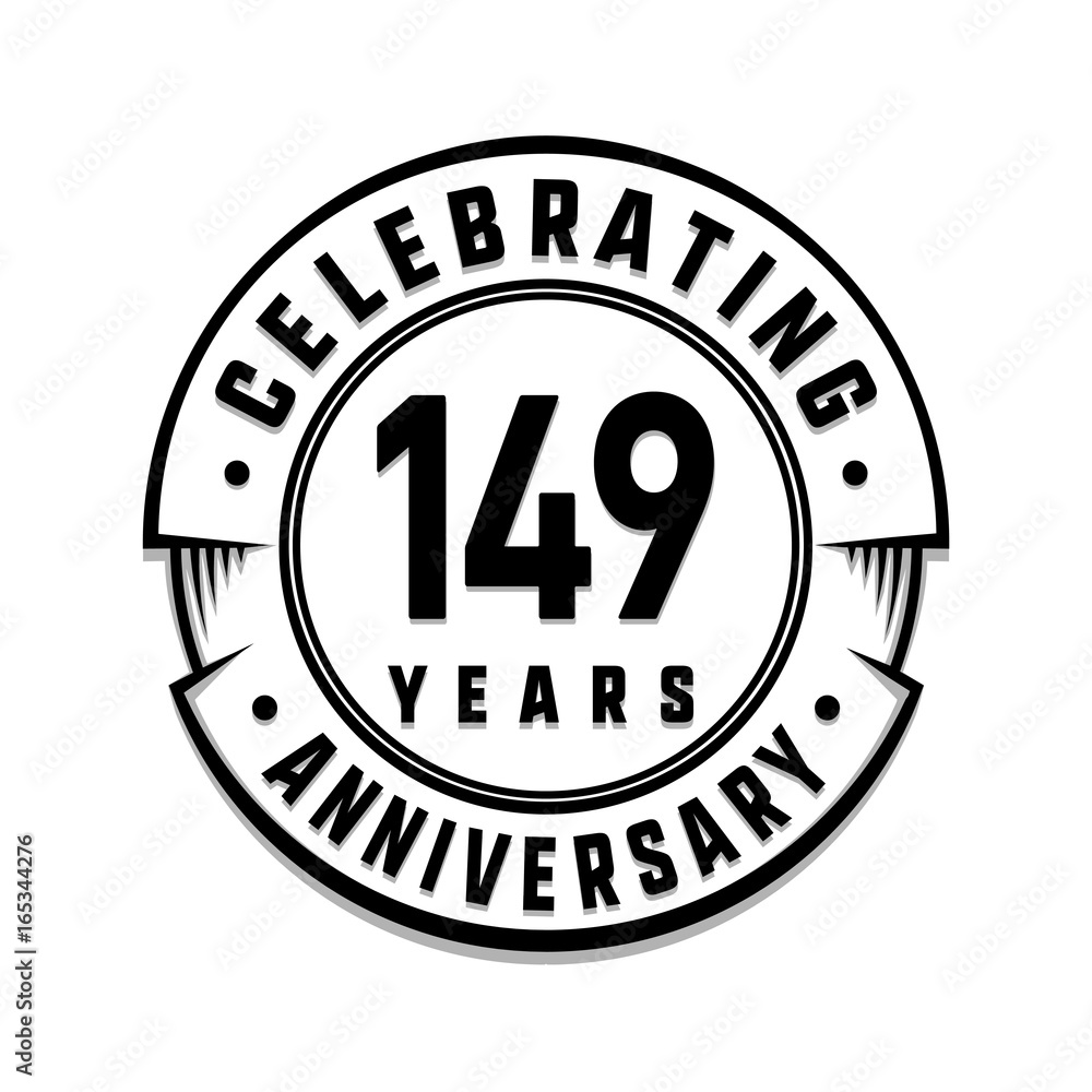 149 years anniversary logo template. Vector and illustration.