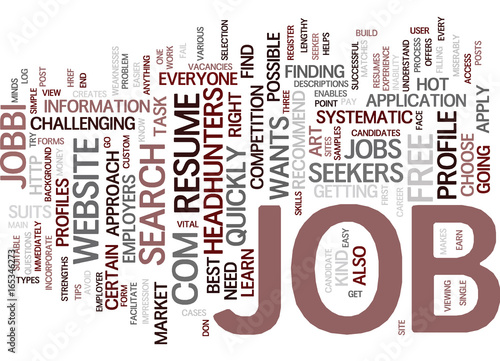 FIND A JOB Text Background Word Cloud Concept
