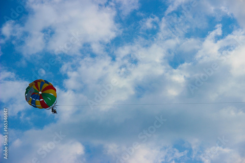 colorful air ballon and cloudy sky © Svetlana