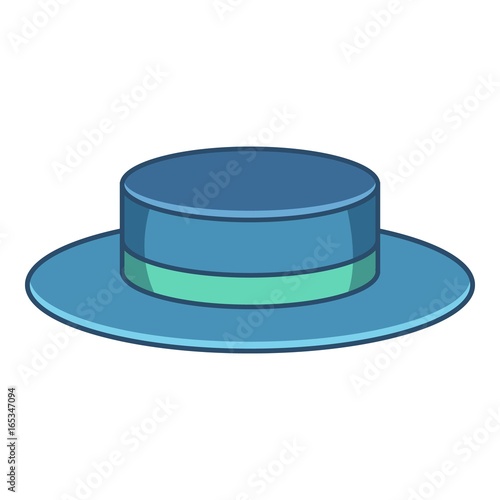 Boater icon, cartoon style