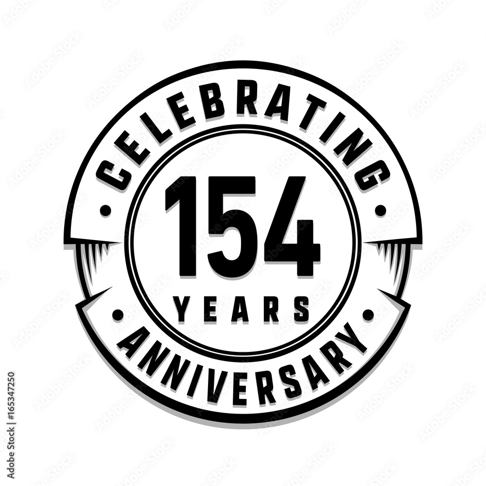 154 years anniversary logo template. Vector and illustration.
154 years anniversary logo template. Vector and illustration.