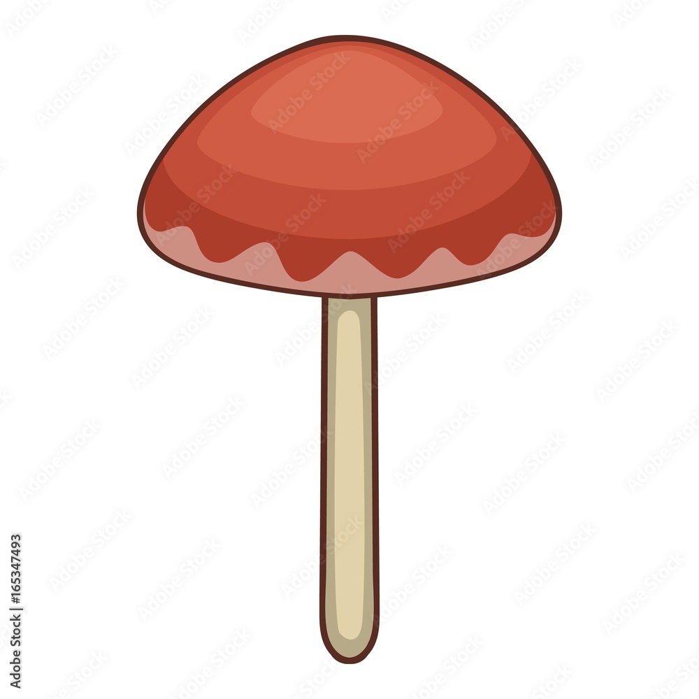 Suillus mushroom icon, cartoon style Suillus mushroom icon, cartoon style