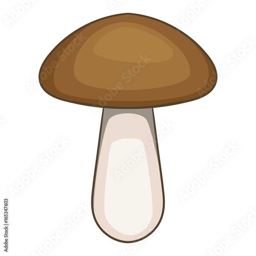 Porcini mushroom icon, cartoon style