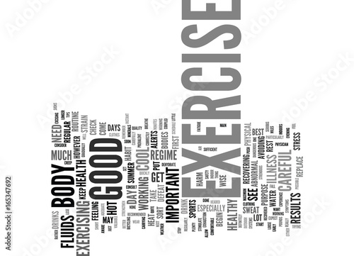 EXERCISE CAN YOU EXERCISE TOO MUCH Text Background Word Cloud Concept
