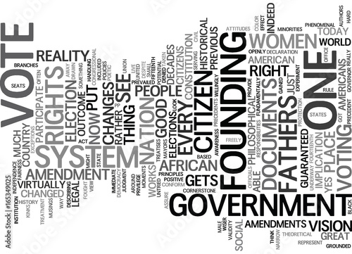 EVERY CITIZEN GETS A VOTE Text Background Word Cloud Concept