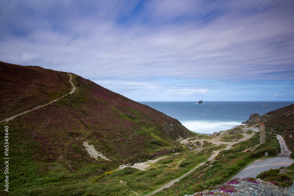 Beautiful Long Exposure of Cornish Coastal Path