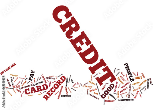 ESTABLISH CREDIT THE SAFE WAY Text Background Word Cloud Concept