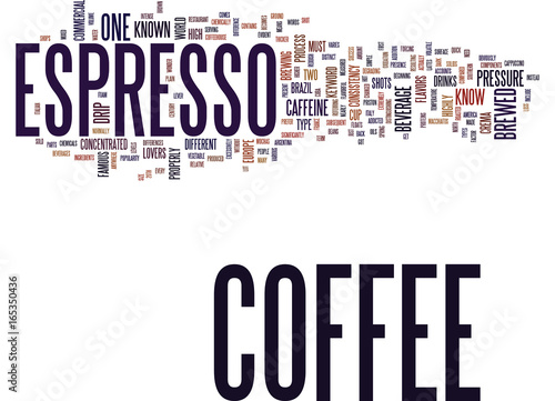 ESPRESSO COFFEE Text Background Word Cloud Concept