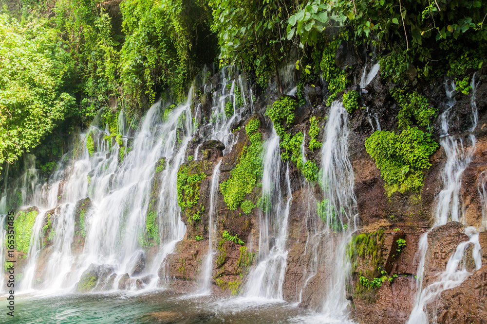 One of Chorros de la Calera, set of waterfalls near Juayua village, El Salvador