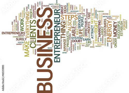 ENTREPRENEUR PROFIT Text Background Word Cloud Concept