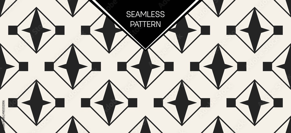 Abstract concept vector monochrome geometric pattern. Black and white minimal background. Creative illustration template. Seamless stylish texture. For wallpaper, surface, web design, textile, decor. Abstract concept vector monochrome geometric pattern. Black and white minimal background. Creative illustration template. Seamless stylish texture. For wallpaper, surface, web design, textile, decor.
