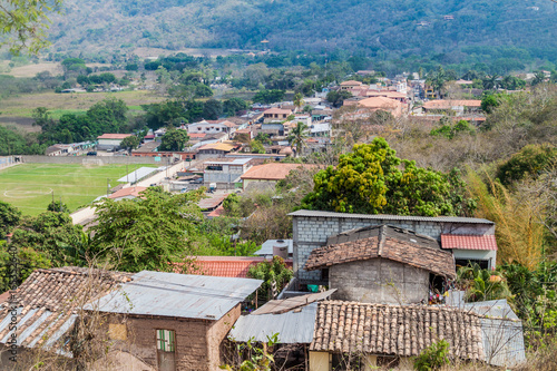 Aerial view of Copan Ruinas village, Honduras