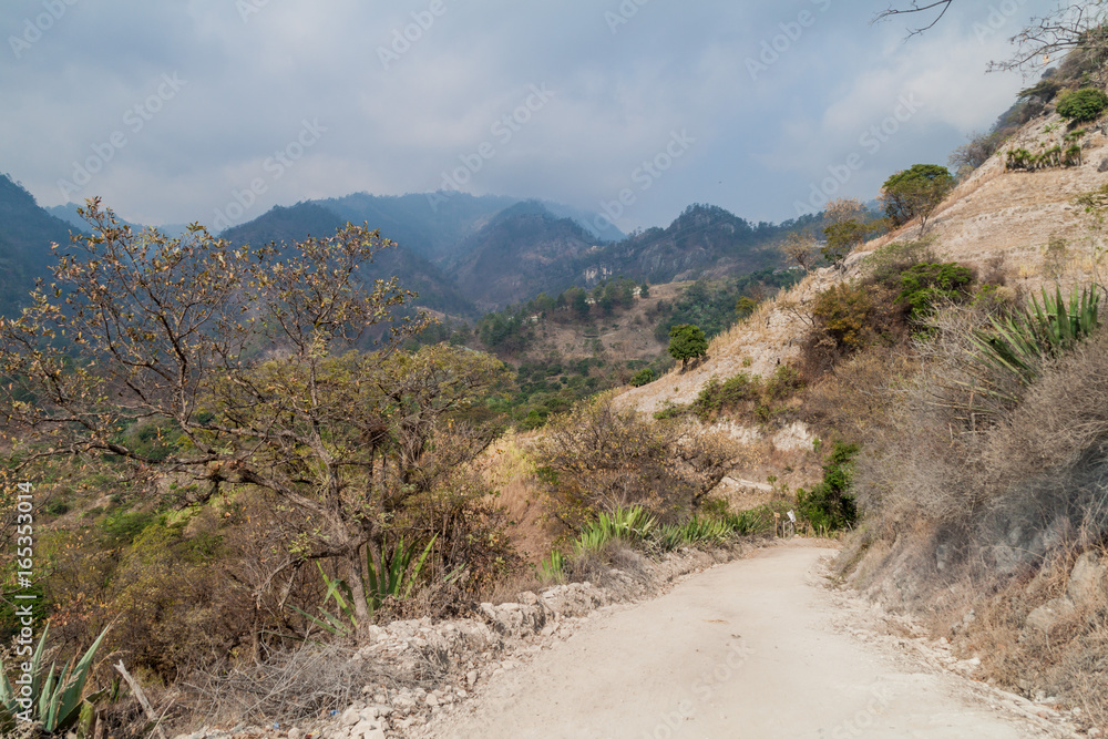 Small rural road near San Sebastian, Honduras