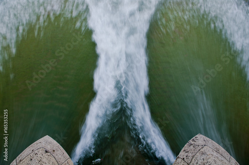 water flowing from a fountain