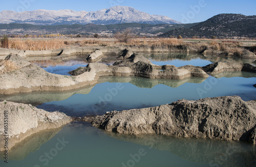 lake and mountains