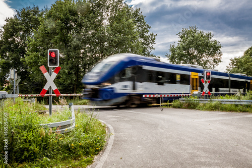Bahnübergang in Werder, Brandenburg