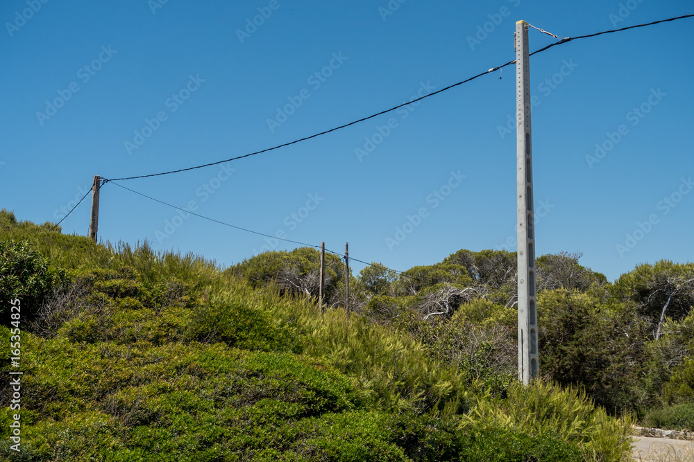 Strommast auf Mallorca