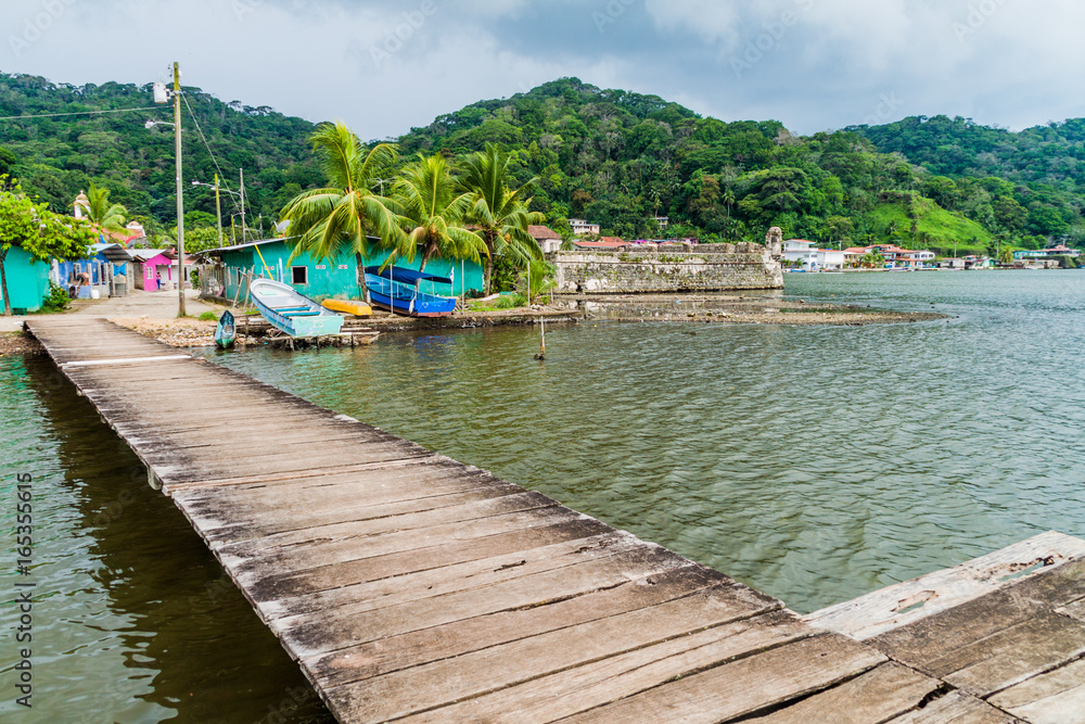 Wooden pier in Portobelo, Panama