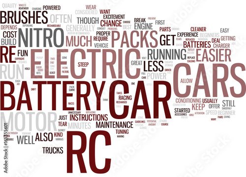 ELECTIRC RC CARS FOR FUN AND EXCITEMENT Text Background Word Cloud Concept