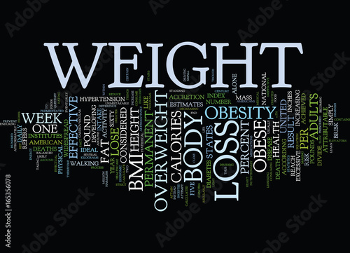 EFFECTIVE WEIGHT LOSS Text Background Word Cloud Concept