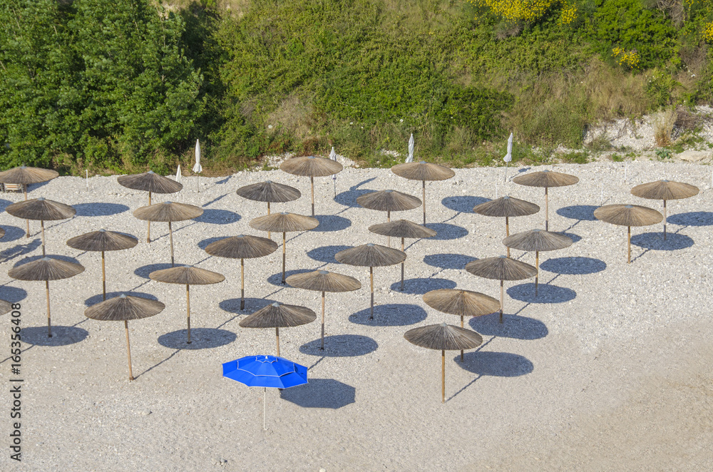 Fototapeta premium Sun shades on beach