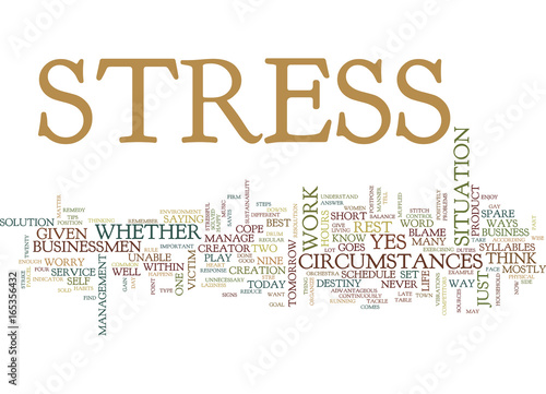 BEST WAYS TO REDUCE STRESS Text Background Word Cloud Concept