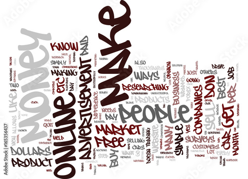 BEST WAYS TO MAKE MONEY ONLINE Text Background Word Cloud Concept
