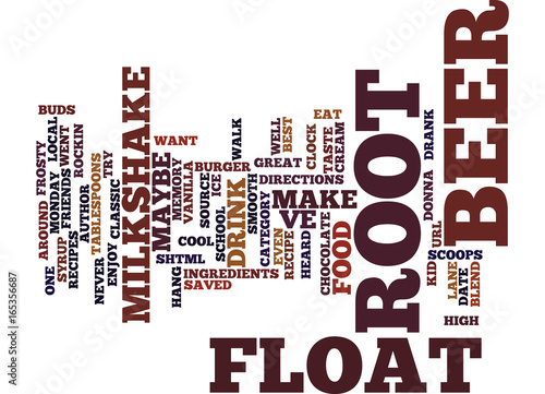 BEST RECIPES ROOT BEER FLOAT MILKSHAKE Text Background Word Cloud Concept