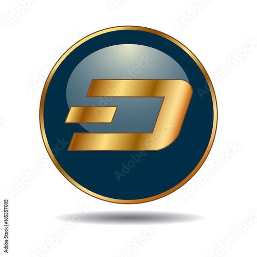 isolated Crypto coin Dach- digital currency,