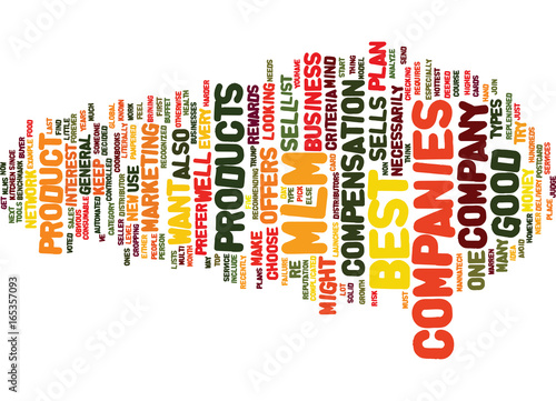 BEST MLM COMPANIES HOW TO FIND THEM Text Background Word Cloud Concept