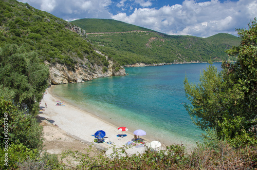 Summer landscape - Agios Giannakis beach near Parga, Greece photo