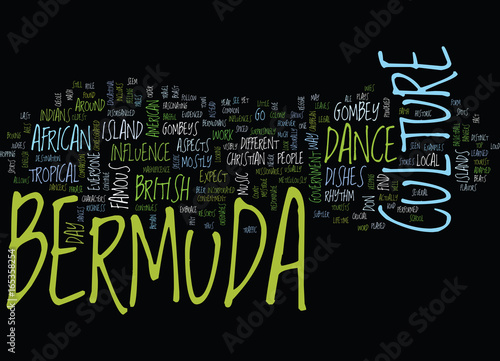 BERMUDA GEOGRAPHY Text Background Word Cloud Concept