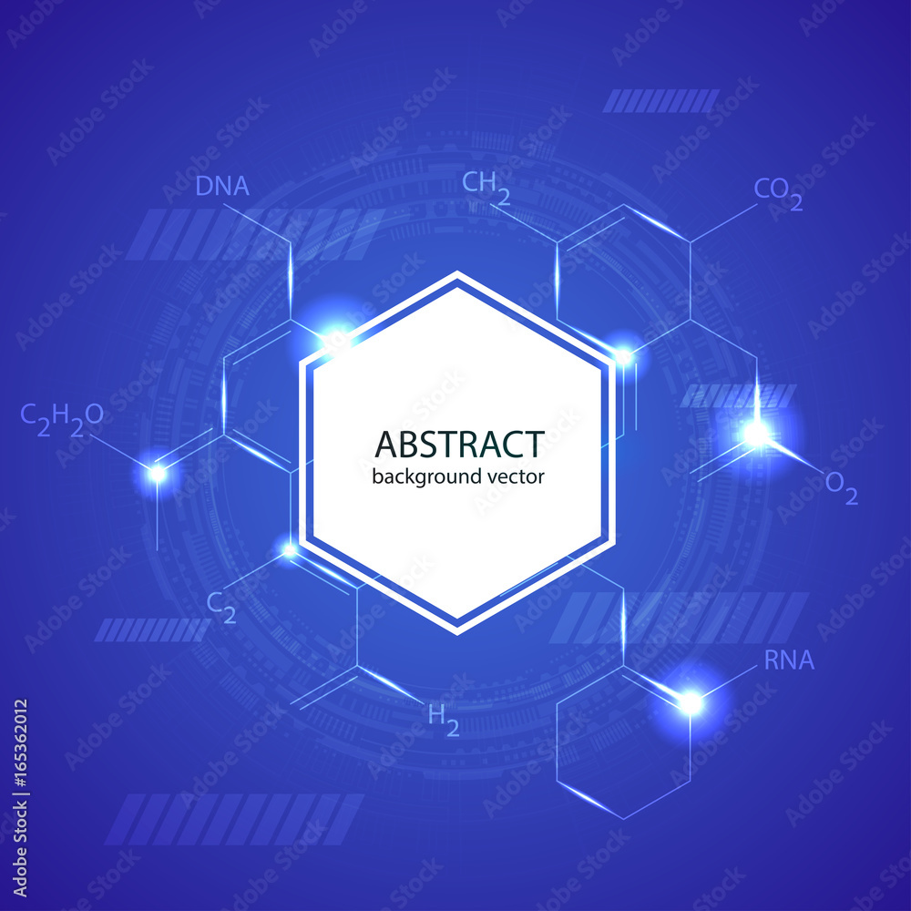 Fototapeta premium Abstract molecules medical background concept template design Vector Illustration.