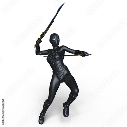 女性サイボーグ剣士 
