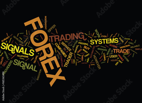 AUTOMATED WEALTH FOREX SIGNALS Text Background Word Cloud Concept