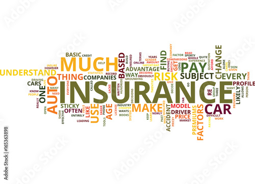 AUTO INSURANCE WHICH ONE Text Background Word Cloud Concept
