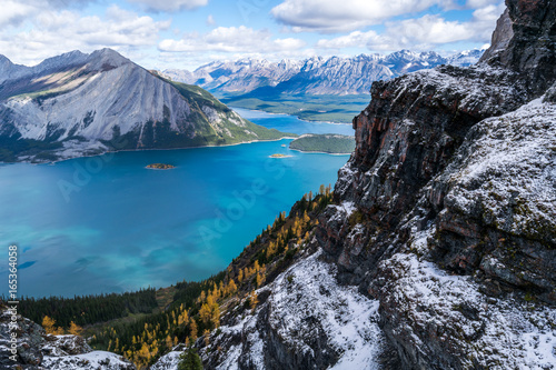 mountain cliff with canadian rockie mountains photo