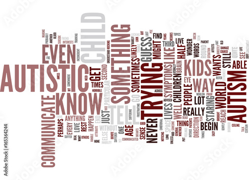 AUTISM Text Background Word Cloud Concept