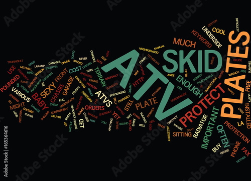 ATV SKID PLATES Text Background Word Cloud Concept
