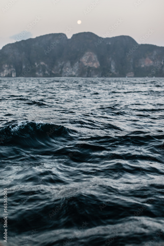 Dark Cliff at dawn